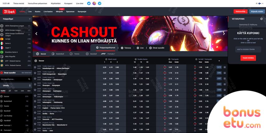 31Bet vedonlyönti