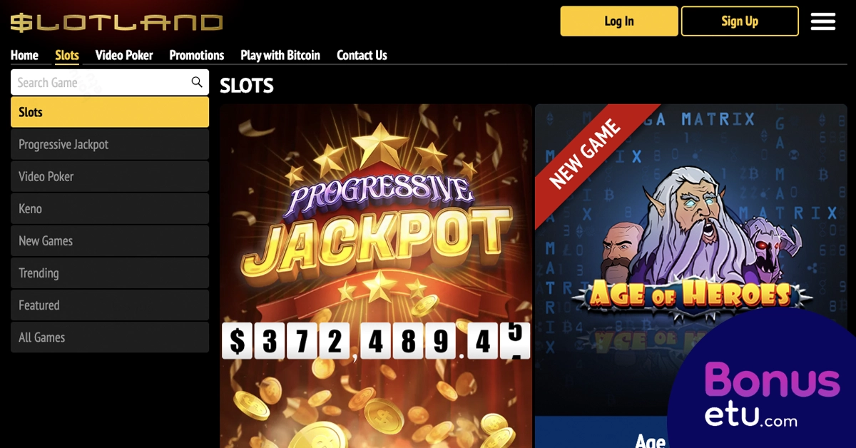 Slotland Casino pelivalikoima