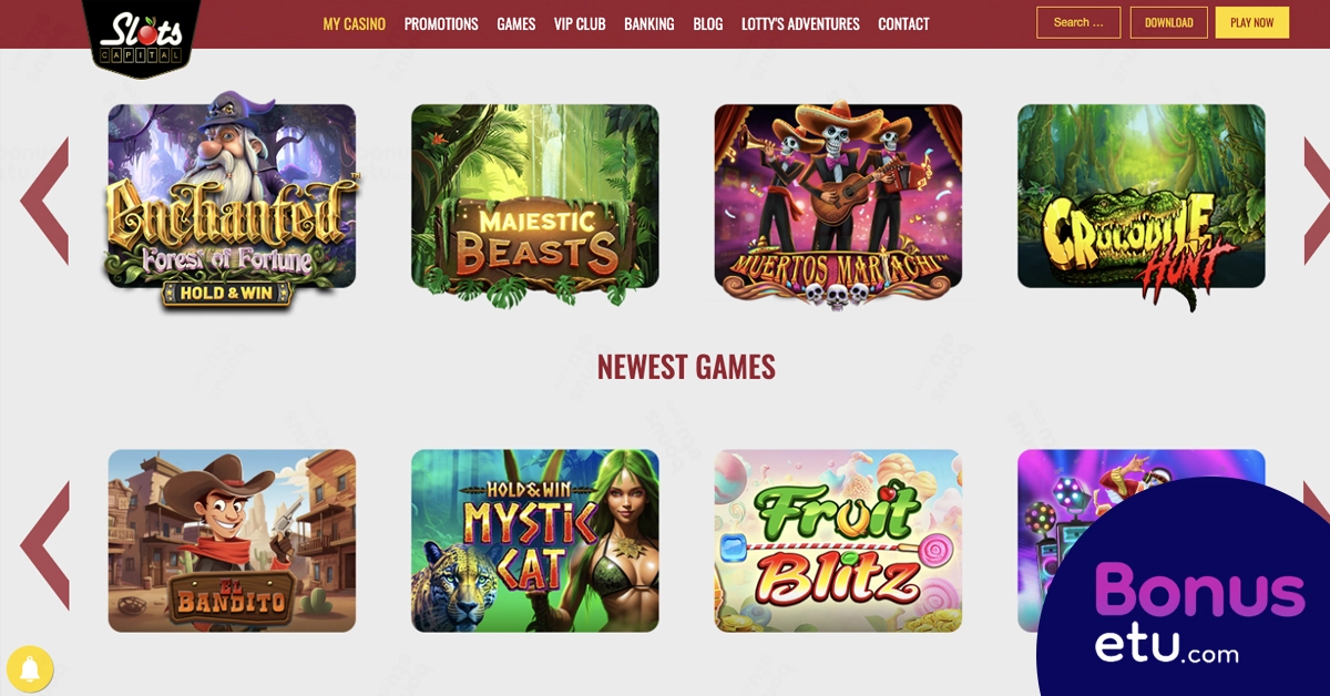 Slots Capital pelivalikoima