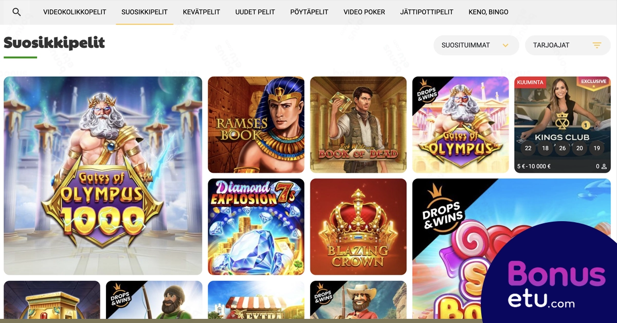 Wiki Luck casino pelivalikoima