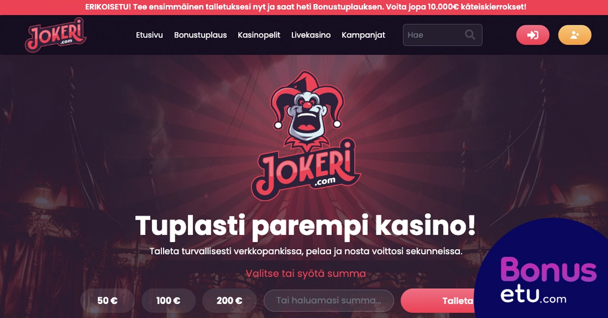 Jokeri casino etusivu