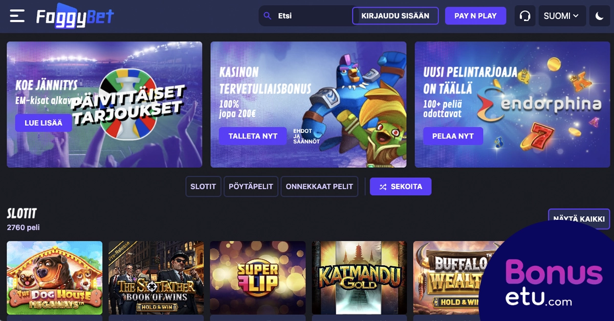 Foggybet etusivu