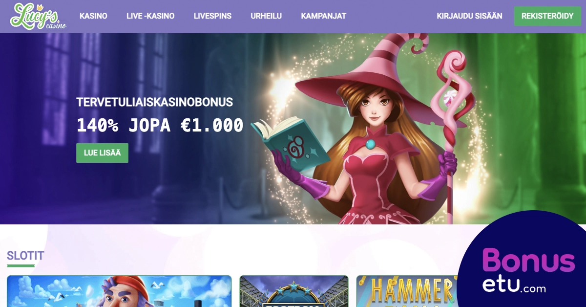 Lucy's Casino etusivu