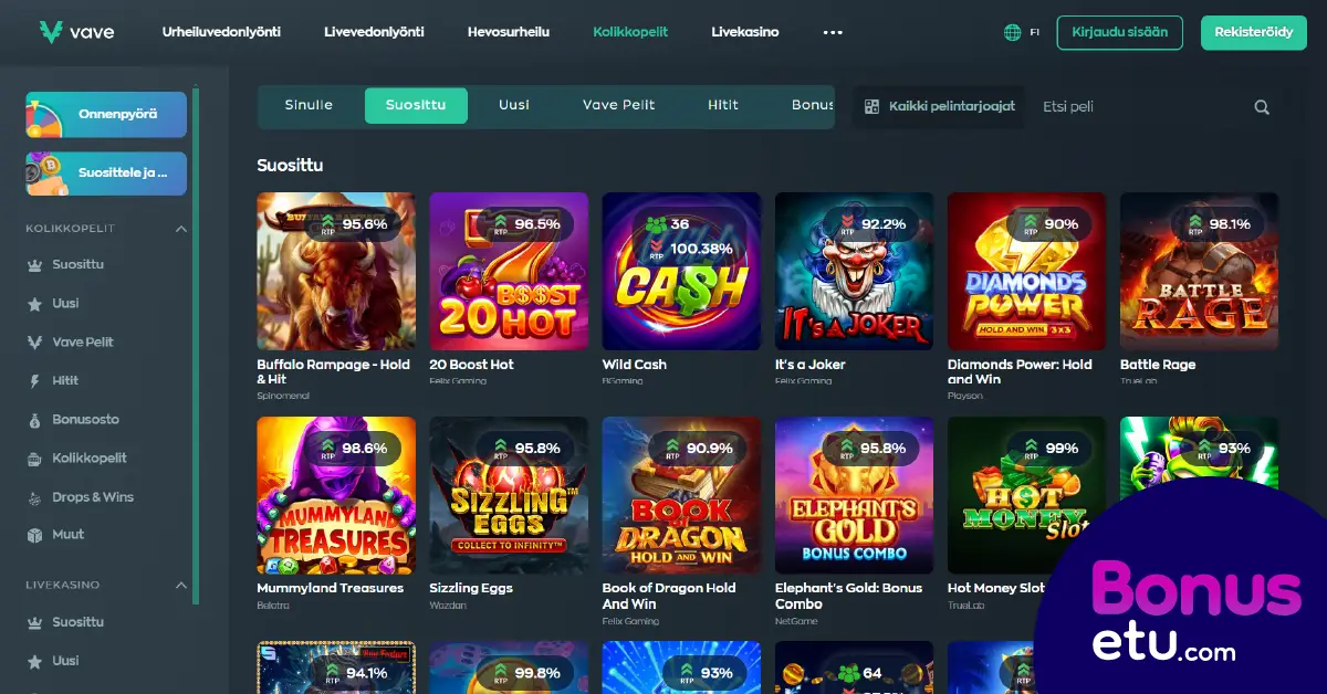 vave casino peliarvostelu