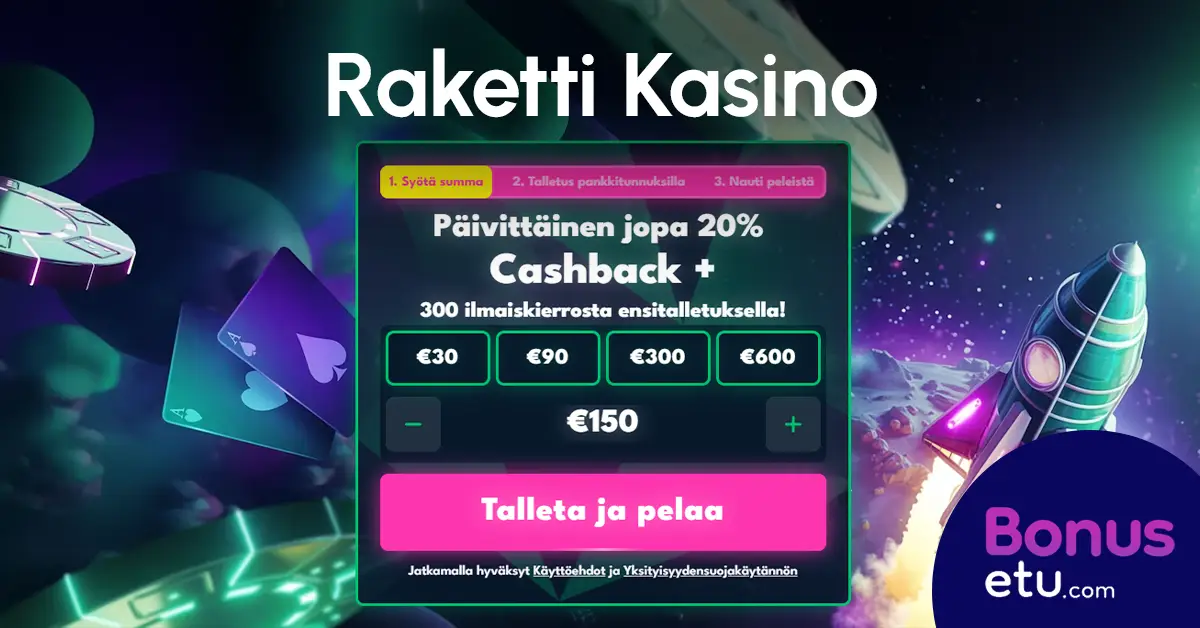 raketti kasino tervetuliaisbonus