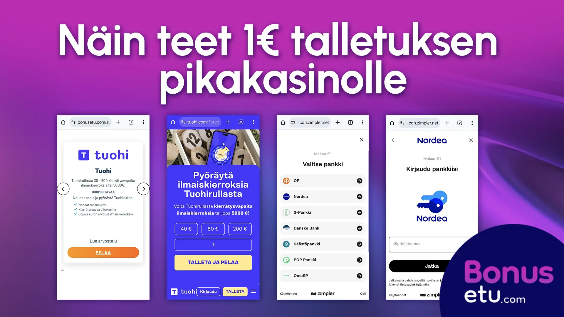 näin teet euron talletuksen pikakasinolle