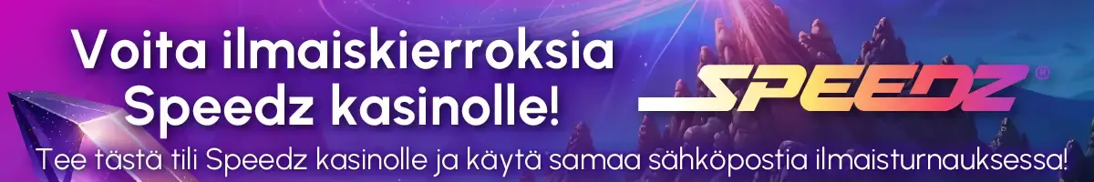 Voita ilmaiskierroksia Speedz Casinolle bonusetu